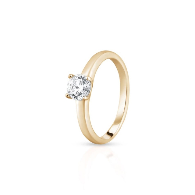 Pierścionek zaręczynowy złoty Szczęśliwy