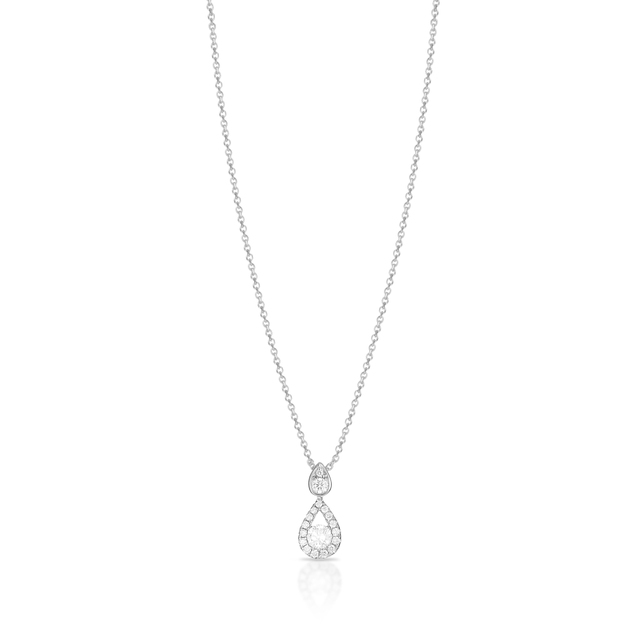 Naszyjnik białe złoto z brylantami