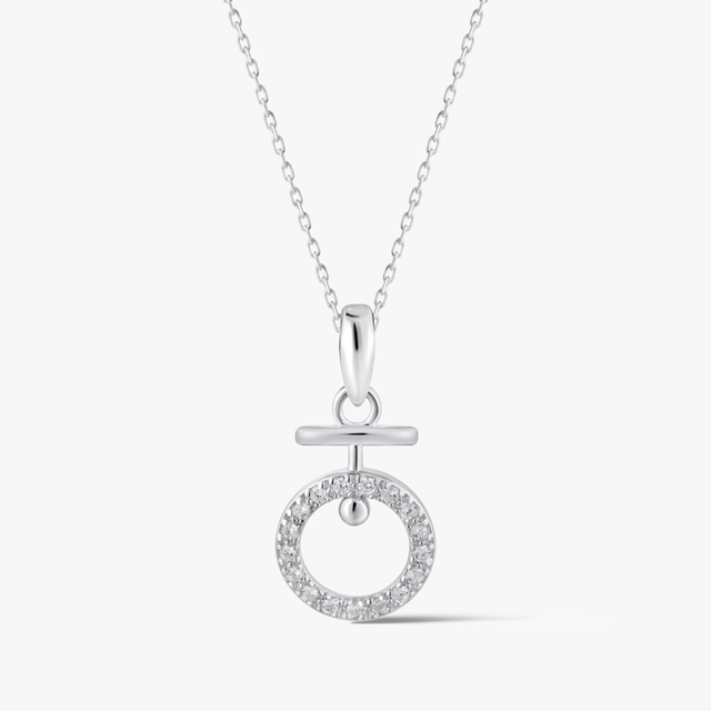 Wisiorek srebrny z cyrkoniami