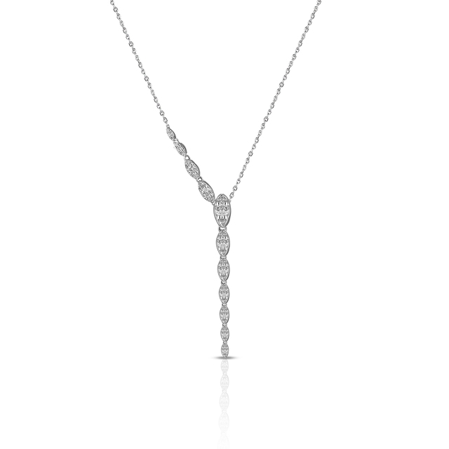 Naszyjnik białe złoto z brylantami