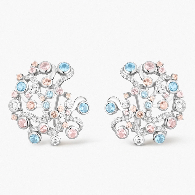 Kolczyki srebrne Balerina