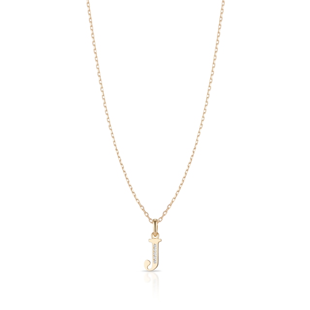 Wisiorek złoty literka J