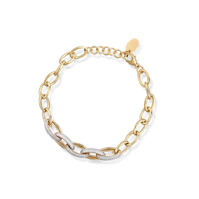 Bransoleta złota z brylantami