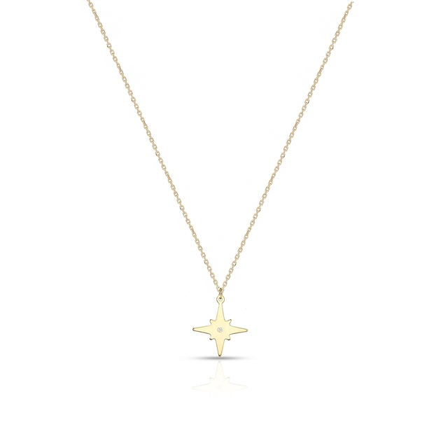 Naszyjnik złoty z cyrkonią