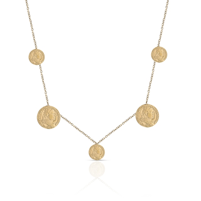 Naszyjnik złoty monety