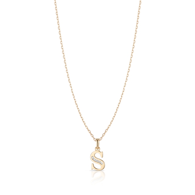 Wisiorek złoty literka S