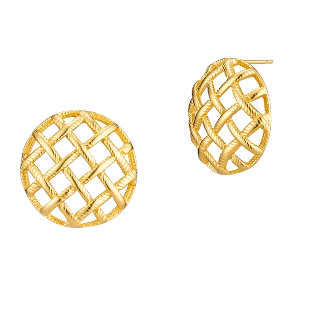 Okrągłe kolczyki ażurowe Basics
