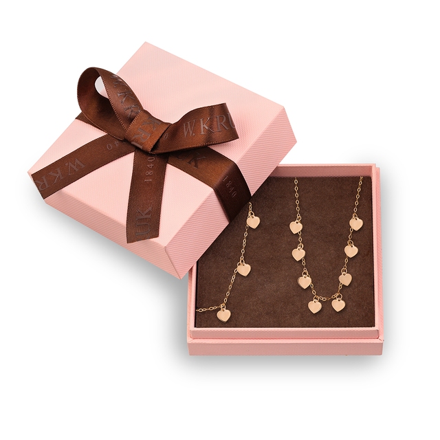 Komplet Łańcuszek Serc