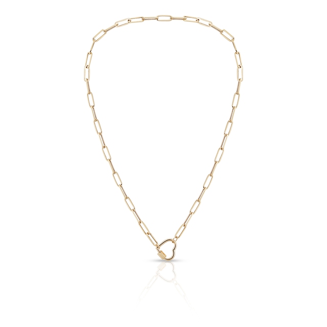 Naszyjnik złoty paper clip serce