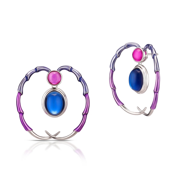 Kolczyki srebrne Imaginarium