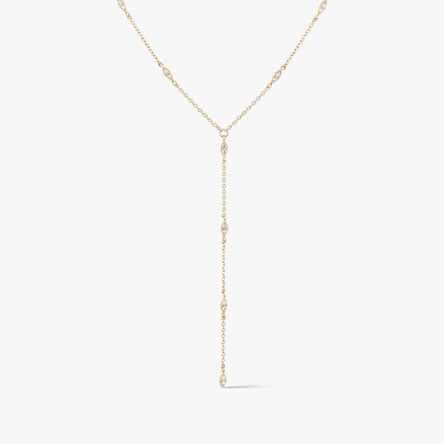 Naszyjnik złoty z cyrkoniami Ceremonials