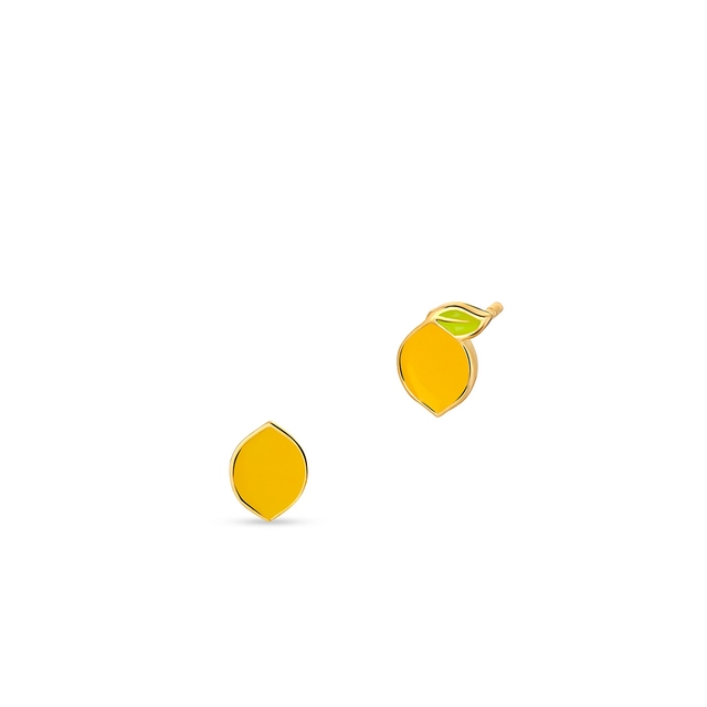 Kolczyki srebrne z motywem cytrynki