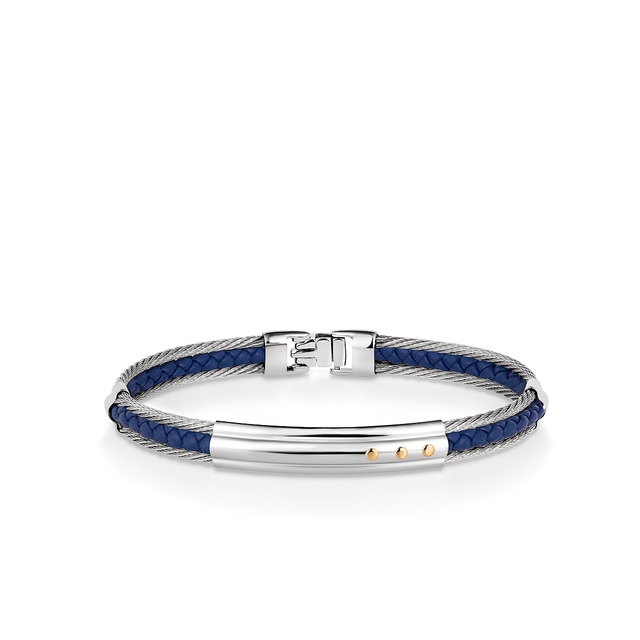 Bransoleta stal i złoto