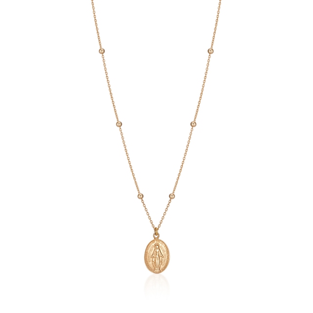 Naszyjnik srebrny celebrytka z motywem sakralnym