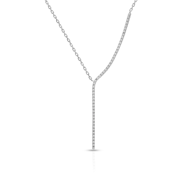 Naszyjnik białe złoto z brylantami