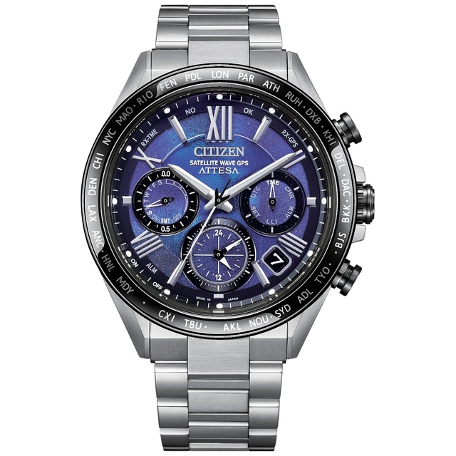 ZEGAREK CITIZEN SATELLITE WAVE GPS SUPER TITANIUM UNITE WITH BLUE LIMITED EDITION