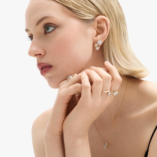 Kolczyki złote z diamentami Nuova