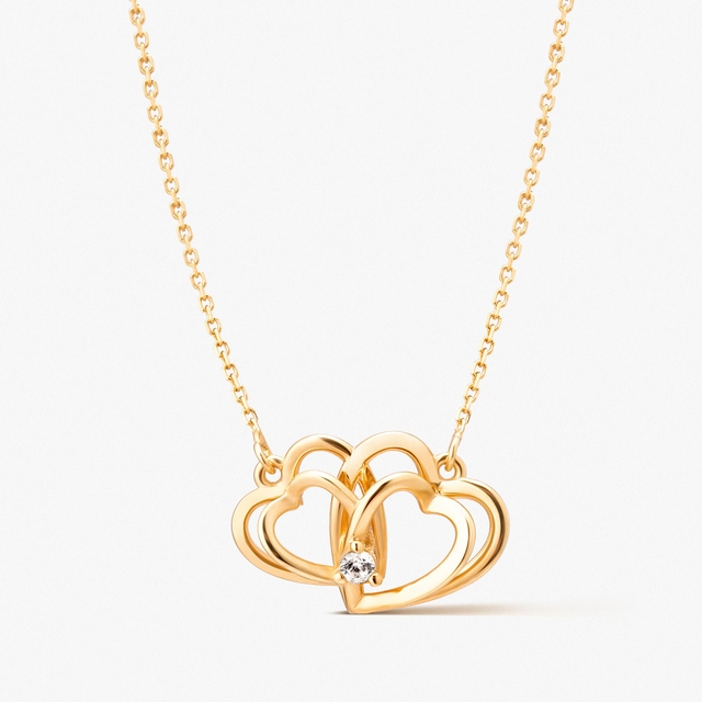 Naszyjnik złoty z diamentem laboratoryjnym Czułość