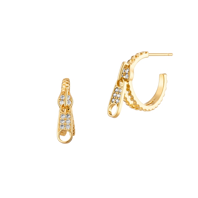 Kolczyki z motywem suwaka Basics