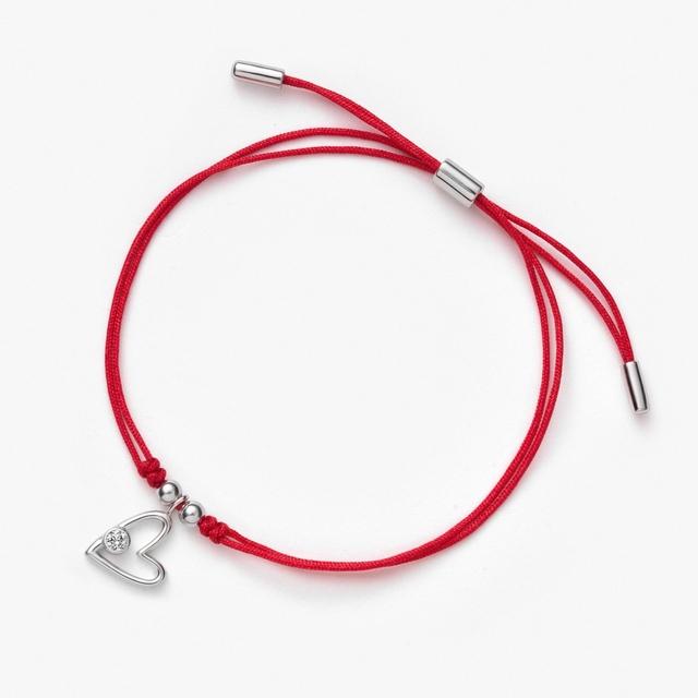 Bransoleta srebrna z diamentem laboratoryjnym Czułość