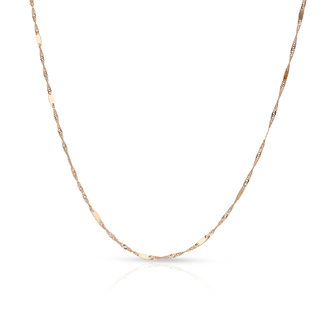 Łańcuszek różowe złoto singapur