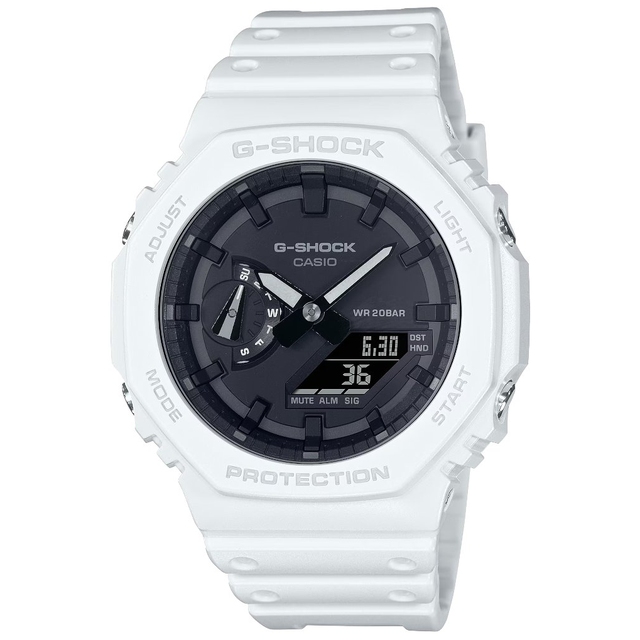 ZEGAREK G-SHOCK Octagon White Carbon Core Guard