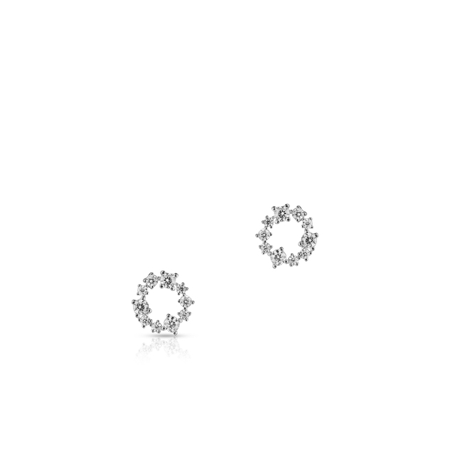 Kolczyki srebrne wianek