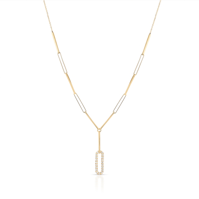 Naszyjnik złoty z cyrkoniami