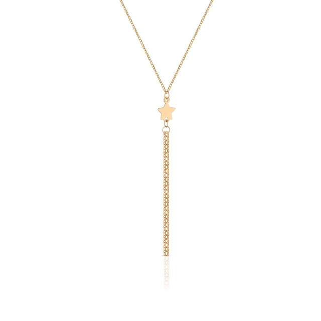 Naszyjnik złota krawatka z gwiazdką