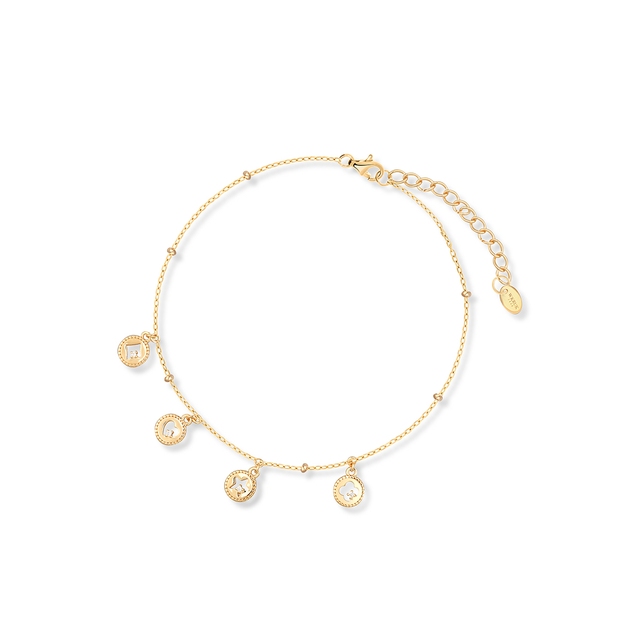 Bransoletka srebrna pozłacana