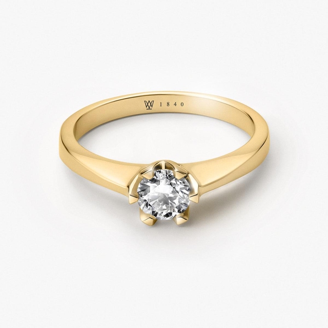 Pierścionek zaręczynowy złoty Jedyny