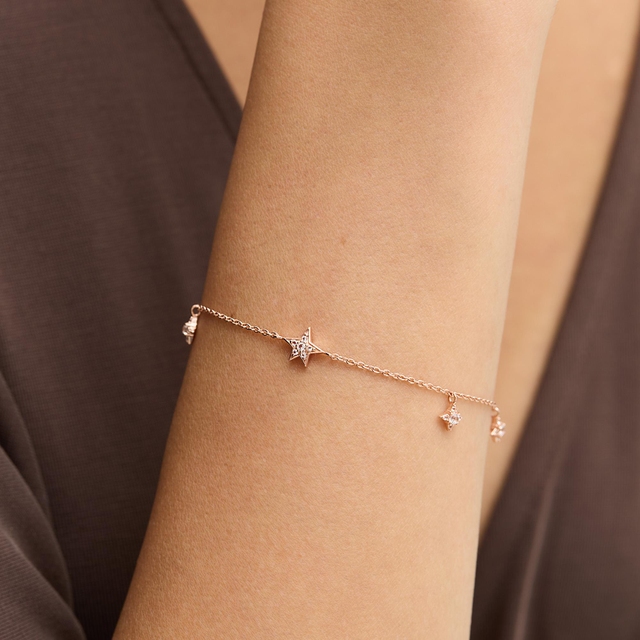 Bransoleta złota Follow