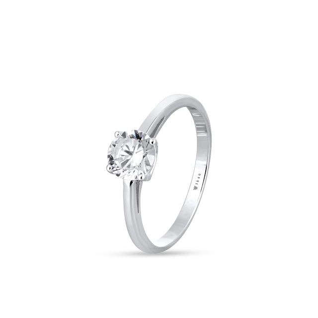 Pierścionek srebrny z cyrkonią