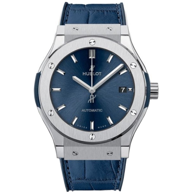 ZEGAREK HUBLOT CLASSIC FUSION TITANIUM BLUE