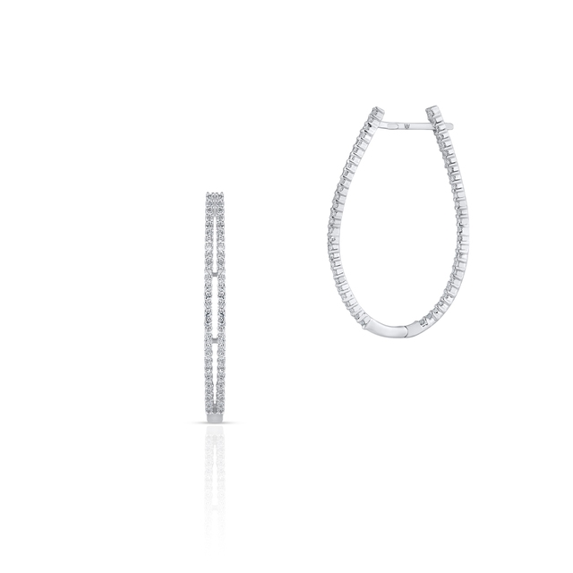 Kolczyki białe złoto z diamentami