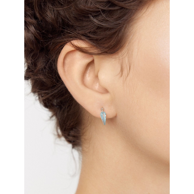 Kolczyki srebrne z niebieskimi cyrkoniami