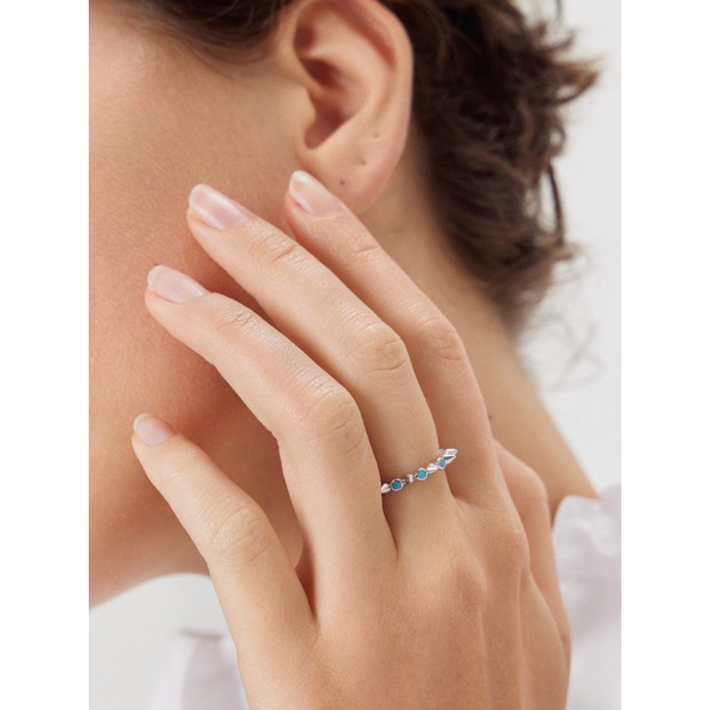 Pierścionek srebrny Laguna