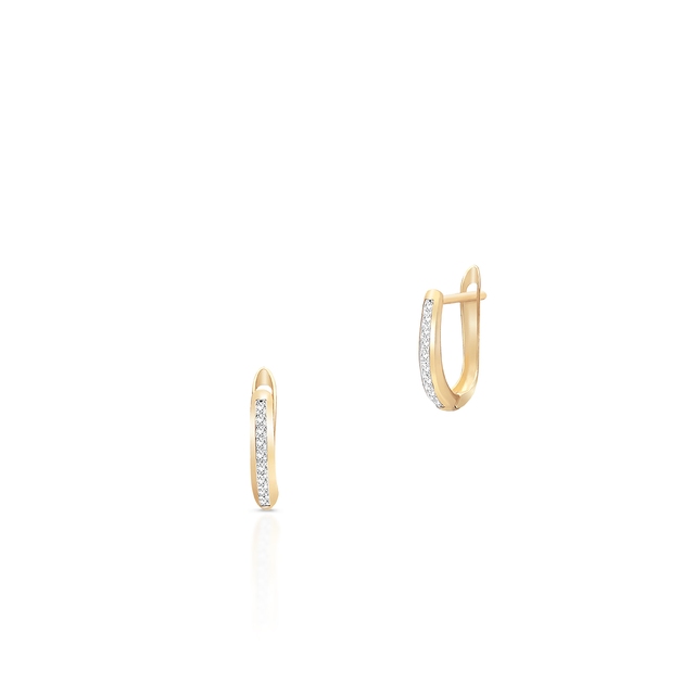 Kolczyki złote z cyrkoniami