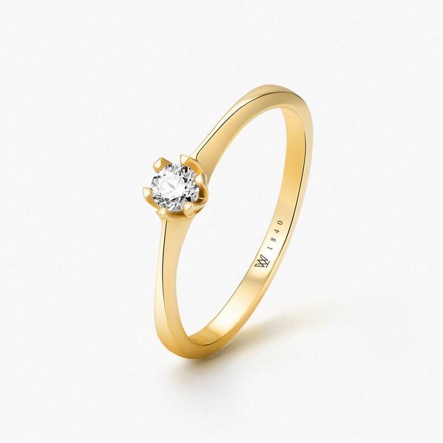 Pierścionek złoty zaręczynowy Jedyny