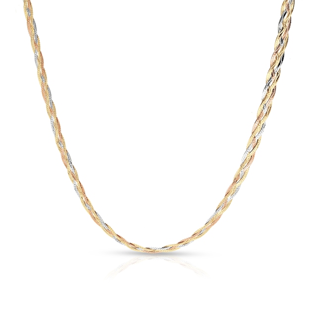 Naszyjnik złoty tricolor