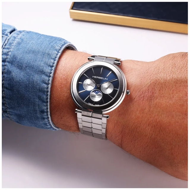 ZEGAREK HERBELIN NEWPORT SLIM MOONPHASE