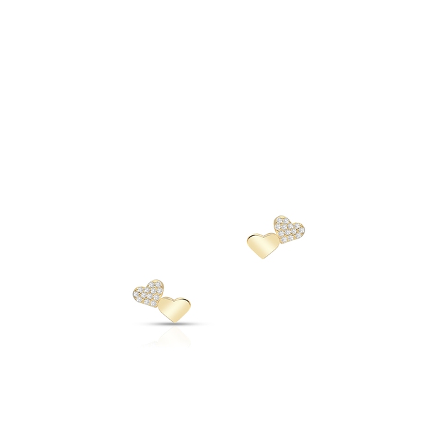 Kolczyki srebrne pozłacane z cyrkoniami