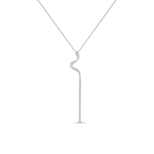 Naszyjnik srebrny z cyrkoniami