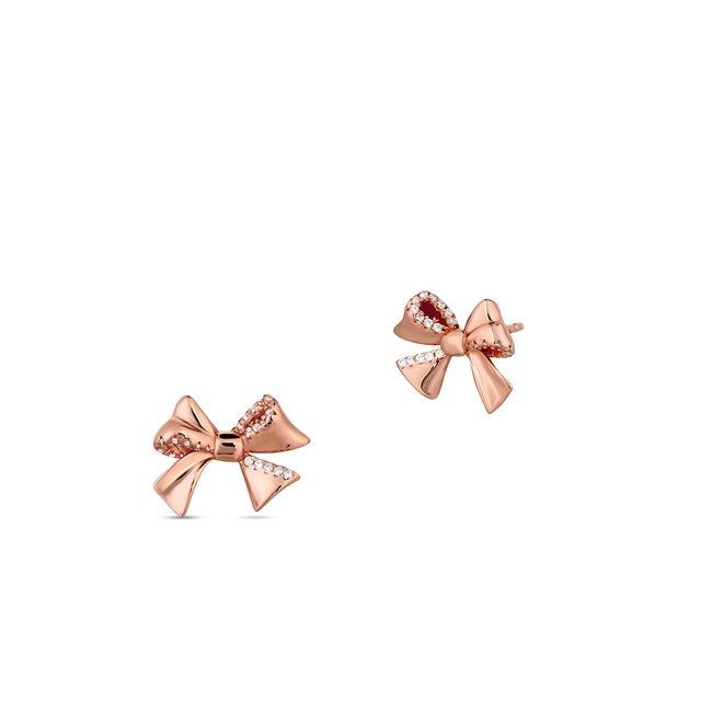 Kolczyki srebrne kokardy