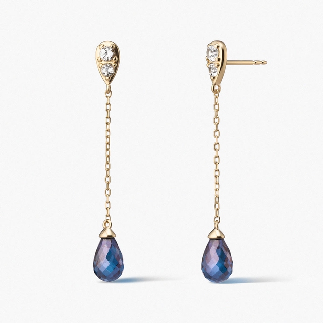 Kolczyki złote Kwiaty Nocy Bratki