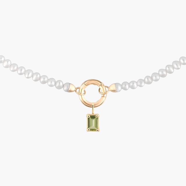 Wisiorek złoty z oliwinem