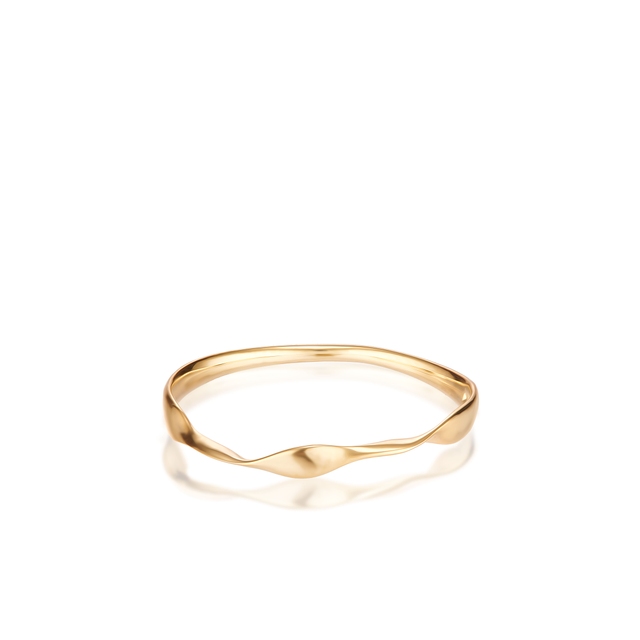 Pierścionek złoty wstążka