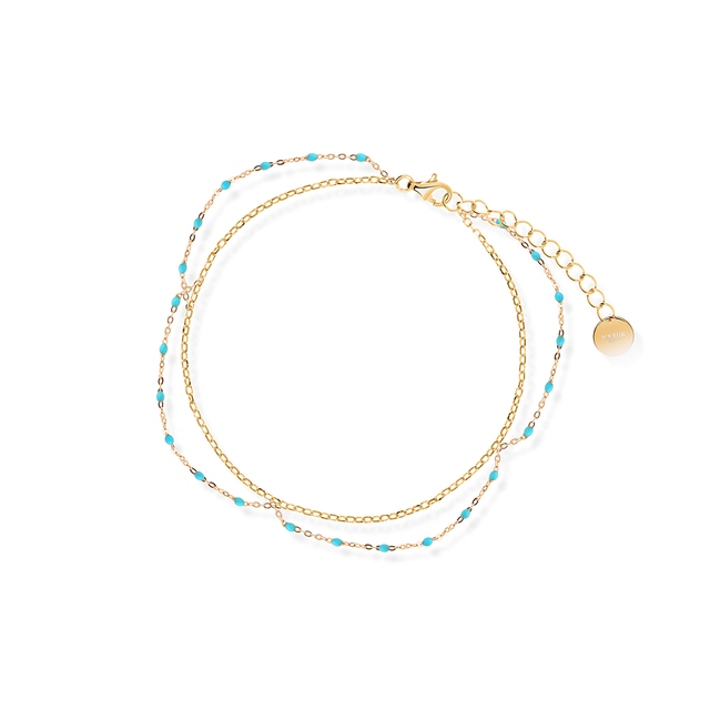 Bransoleta srebrna na nogę