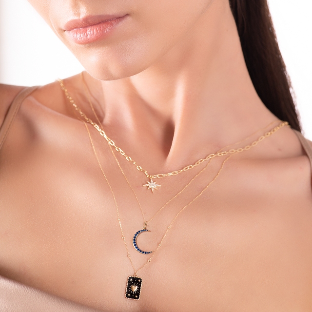 Wisiorek złoty Alchemia