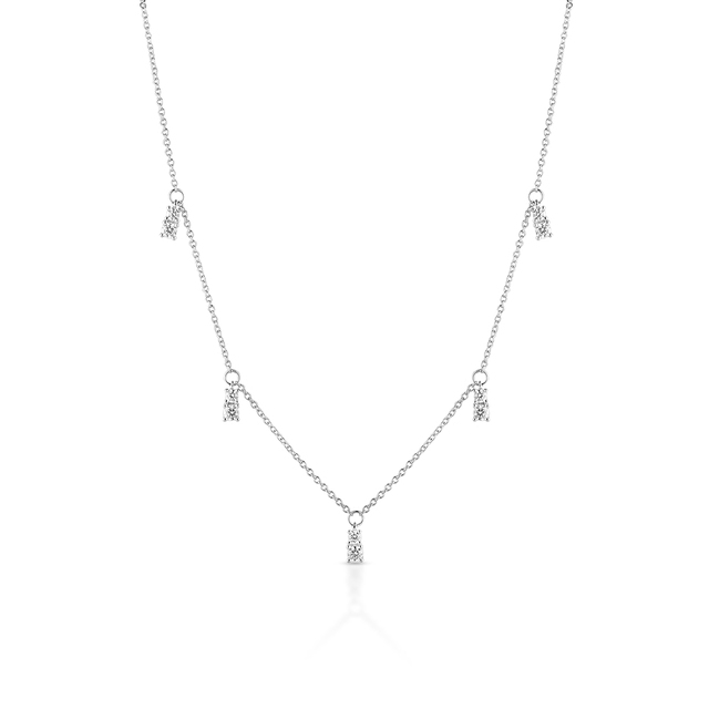 Naszyjnik srebrny z cyrkoniami